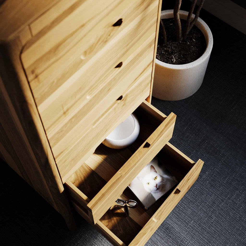 SIRLIG - Tall Boy Wooden Drawers  | Milola