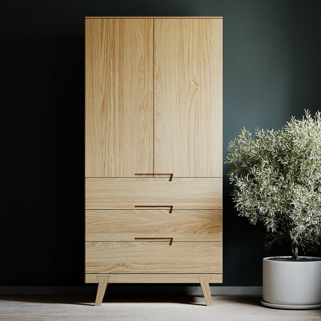 ASPECT - Wooden Wardrobe for Bedroom - Minimalist Design | Milola