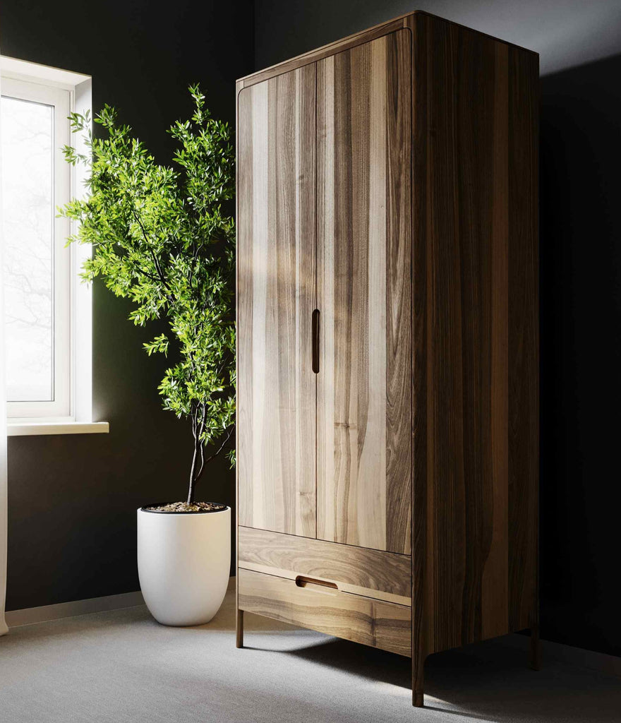 SIRLIG - Wooden Wardrobe with Drawers - Minimalist Design | Milola