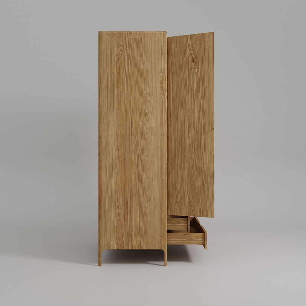 SIRLIG - Wooden Wardrobe with Drawers - Minimalist Design | Milola