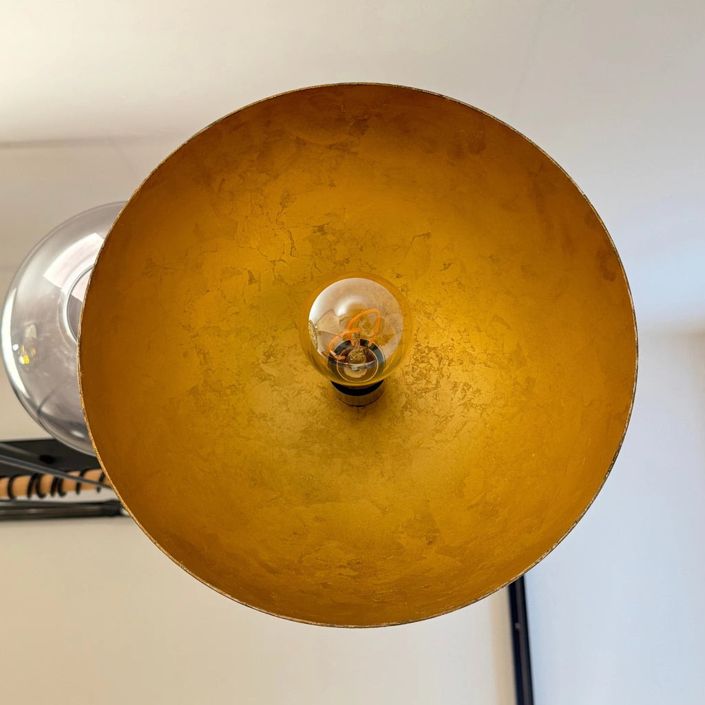 White & Gold Dome Pendant Light - OUTLET