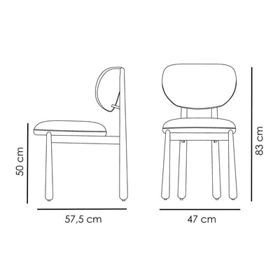 WOKE Chair Dimensions - Danform | Milola