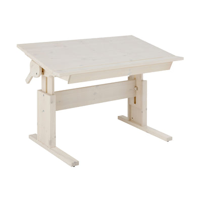 Writing Desk - Height and Slant Adjustable Desk with Drawer for Kids Bedroom -  in WhiteWash - Lifetime Kidsroosms | Milola