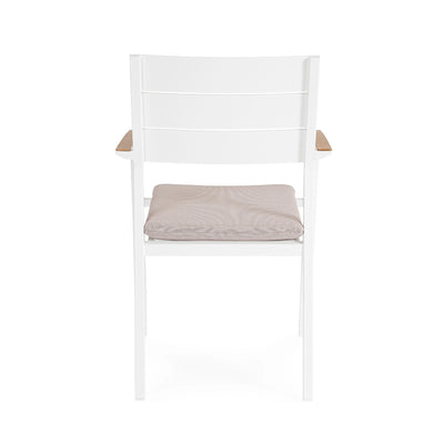 ZELMA Outdoor Dining Chair in White - Bizzotto | Milola