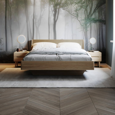 LYS -  Wooden Bed - Elegant Scandinavian Design | Milola