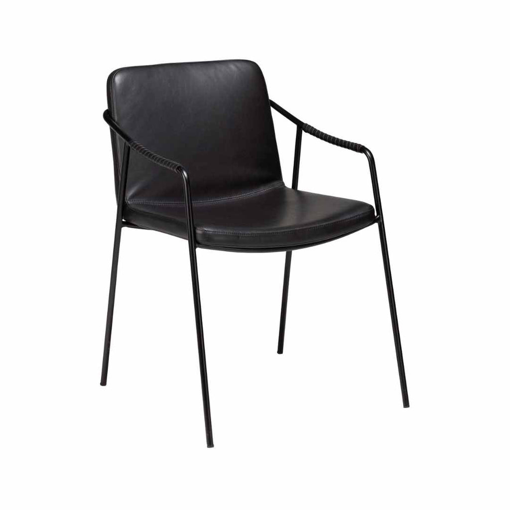 BOTO Armchair -Leather&Metal-Dining Furniture-Danform | Milola