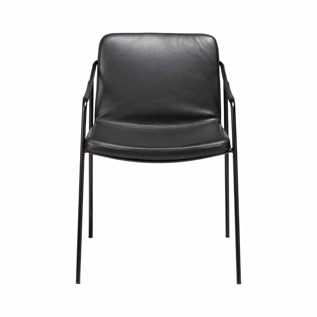 BOTO Armchair - Art. Leather, Black Metal Legs