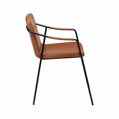 BOTO Armchair -Leather&Metal-Dining Furniture-Danform | Milola