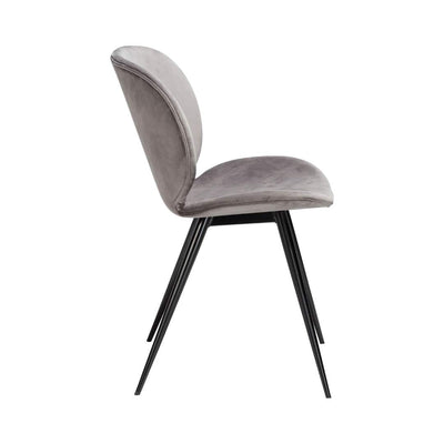 CLOUD Dining Chairs - Velvet, Black Metal Legs- Dining Furniture- Danform | Milola
