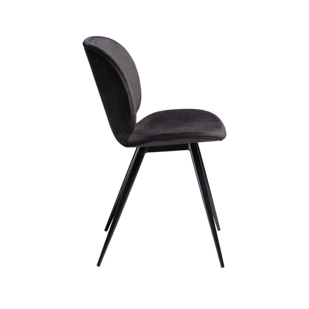 CLOUD Dining Chairs - Velvet, Black Metal Legs- Dining Furniture- Danform | Milola