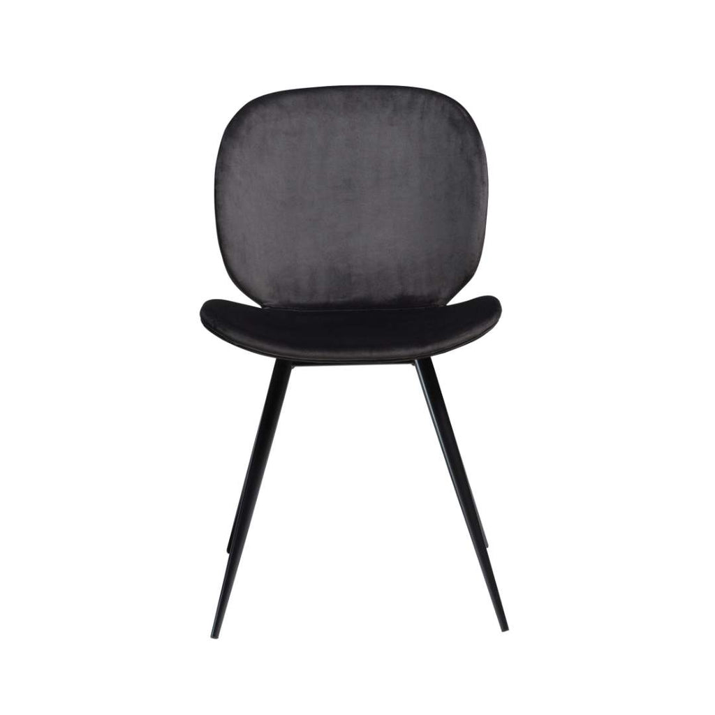 CLOUD Dining Chairs - Velvet, Black Metal Legs- Dining Furniture- Danform | Milola