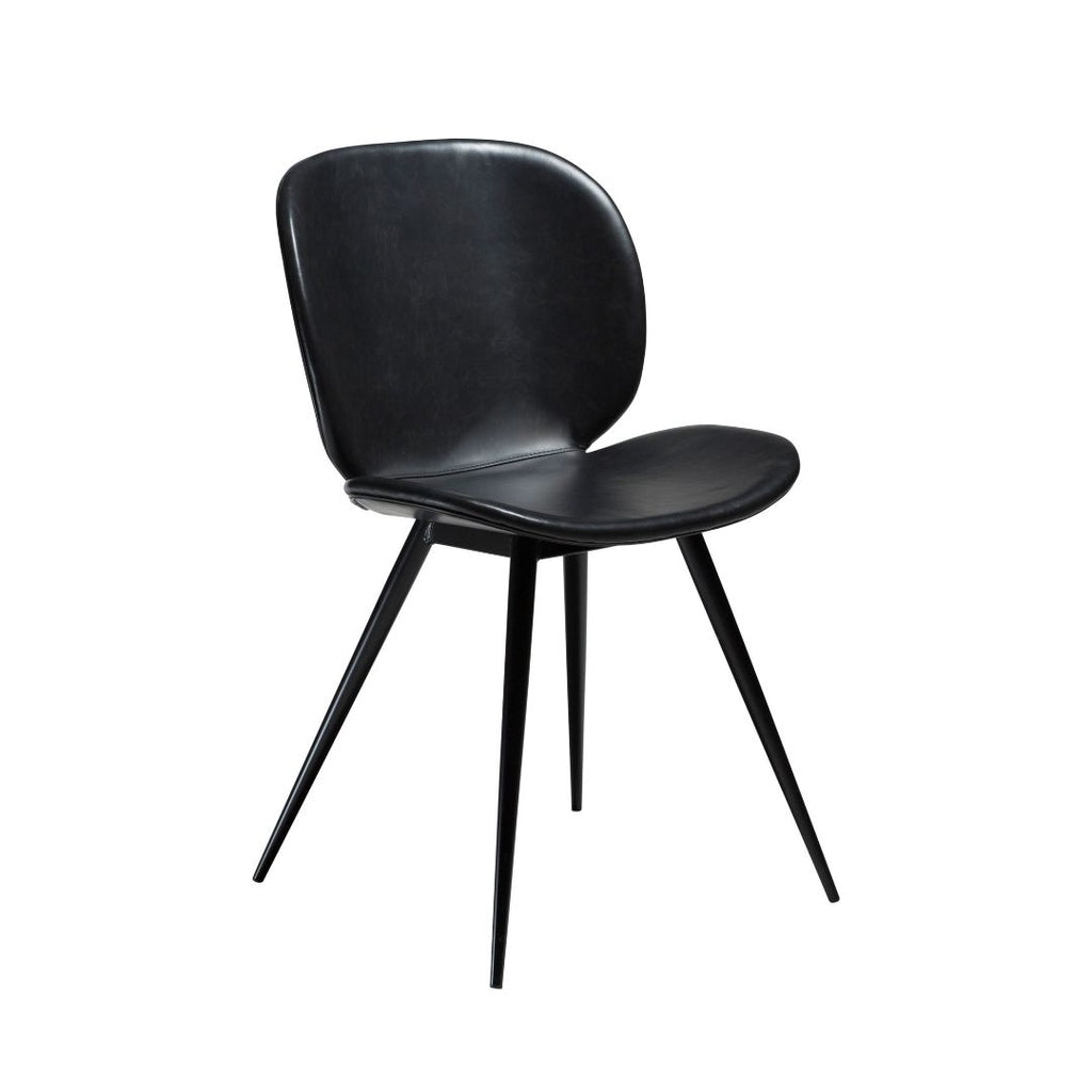 CLOUD Dining Chair - Art. Leather, Black Metal Legs