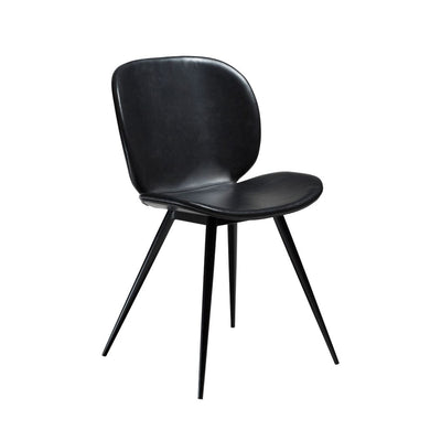 CLOUD Dining Chair - Art. Leather, Black Metal Legs-Dining Furniture-in Black Leather- Danform | Milola