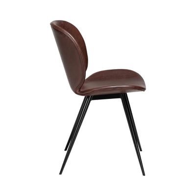 CLOUD Dining Chair - Art. Leather, Black Metal Legs-Dining Furniture- Danform | Milola