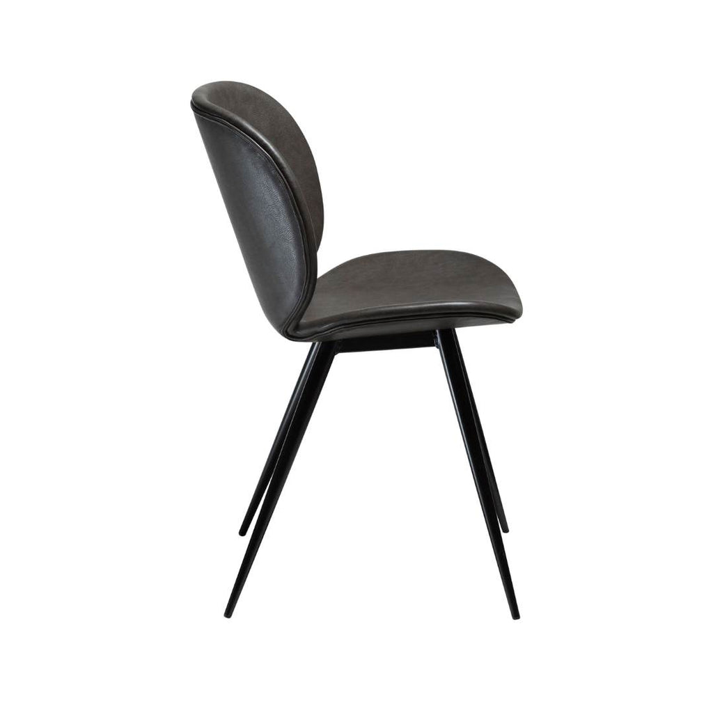 CLOUD Dining Chair - Art. Leather, Black Metal Legs-Dining Furniture- Danform | Milola