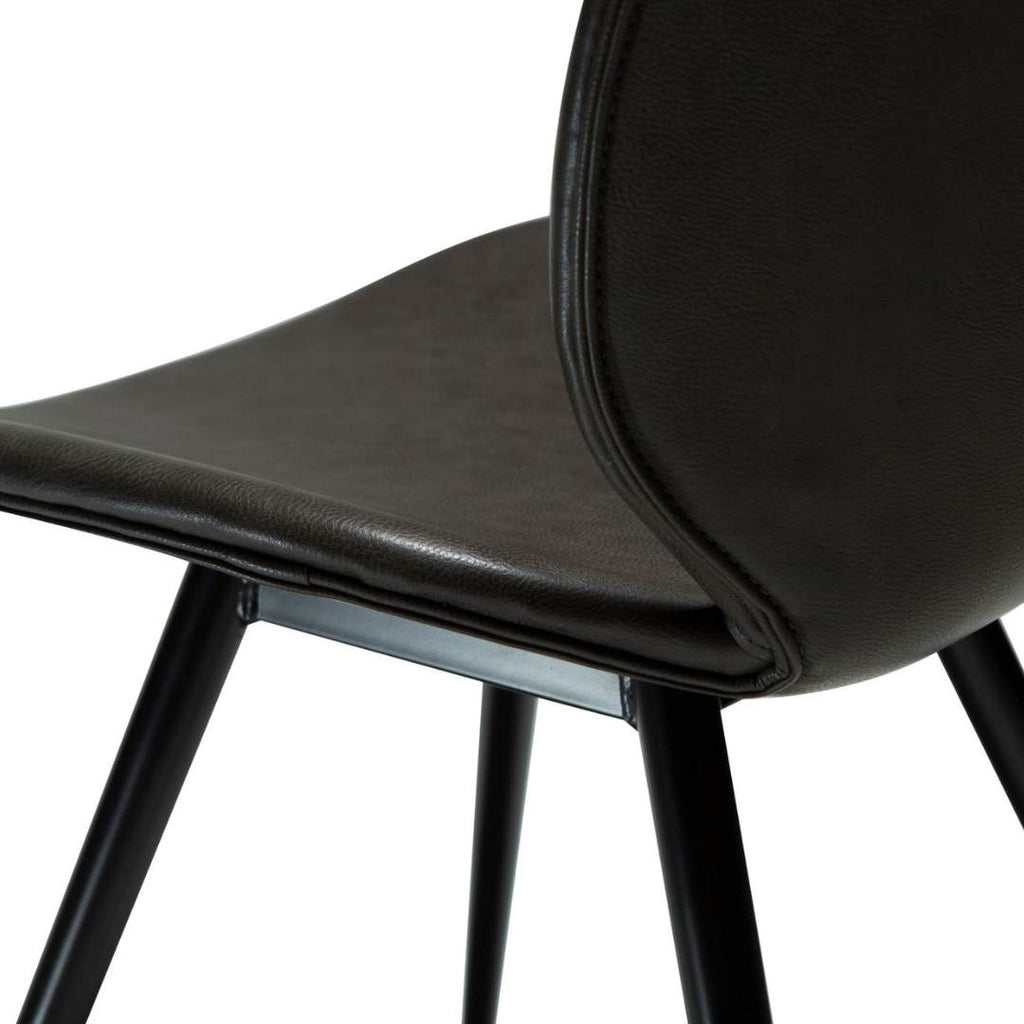 CLOUD Dining Chair - Art. Leather, Black Metal Legs-Dining Furniture- Danform | Milola