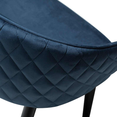 DUAL - Dining Chair in Blue Velvet - Danform | Milola