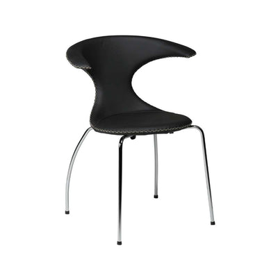 FLAIR-Dining Chair-Leather-Chrome-Danform | Milola