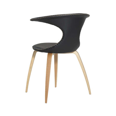 FLAIR-Dining Chair-Leather-Wooden Legs-Danform | Milola