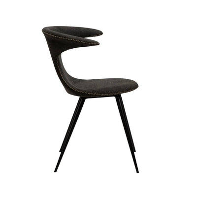 FLAIR - Dining Chair in Crow Black Fabric - Modern Design - Danform | Milola