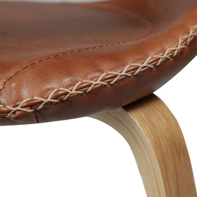 FLAIR-Dining Chair-Leather-Wooden Legs-Danform | Milola