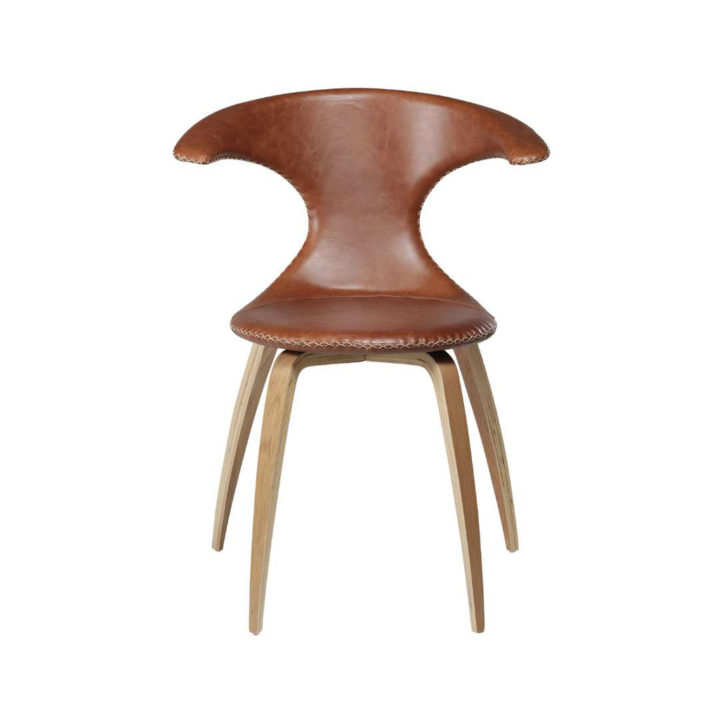 FLAIR-Dining Chair-Leather-Wooden Legs-Danform | Milola