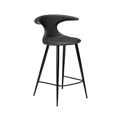 FLAIR Counter Stool - in Black Leather - Danform | Milola