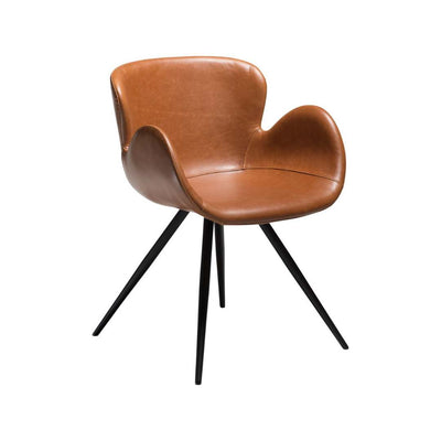 GAIA-Amrchair- in Vintage Light Brown Leather - Danform | Milola