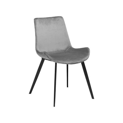 HYPE Dining Chair in Grey Aluminium Velvet - Danform | Milola