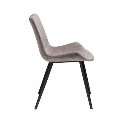 HYPE Dining Chair in Grey Aluminium Velvet - Danform | Milola