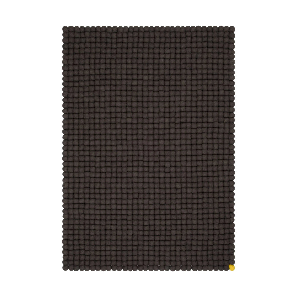 ANTHRACITE BIG ONE Felt Ball Rectangular Rugs - Myfelt | Milola