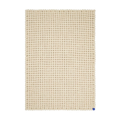 BEIGE BIG ONE Felt Ball Rectangular Rugs - Myfelt | Milola