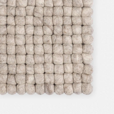 BELA Felt Ball Rectangle Rug in Beige - MyFelt | Milola