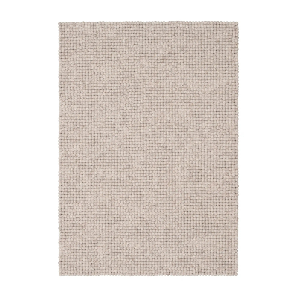 BELA Felt Ball Rectangle Rug in Beige - MyFelt | Milola