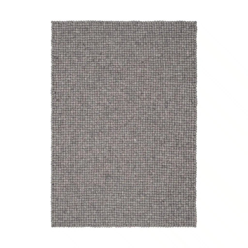 CARL Felt Ball Rectangle Rug in Grey - MyFelt | Milola