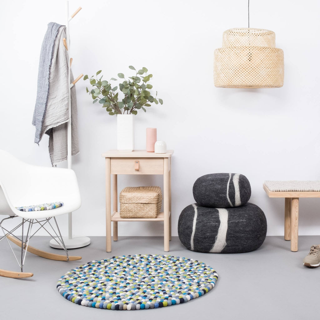 FRITZ Felt Ball Round Rugs - myfelt | Milola