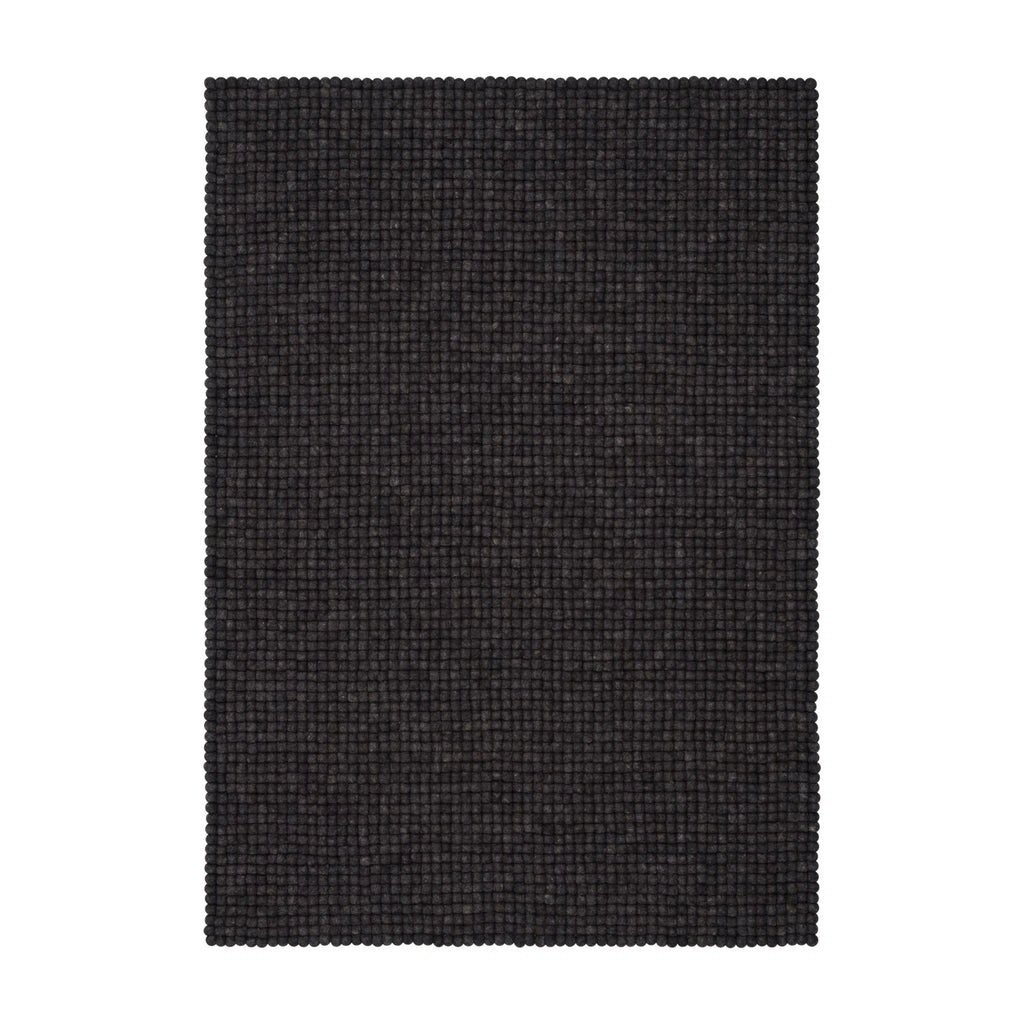 HUGO Felt Ball Rectangle Rug in Dark Grey - MyFelt | Milola