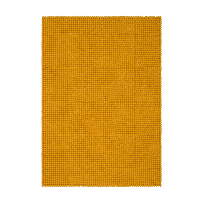 KLARA Felt Ball Rectangle Rug in Yellow - MyFelt | Milola