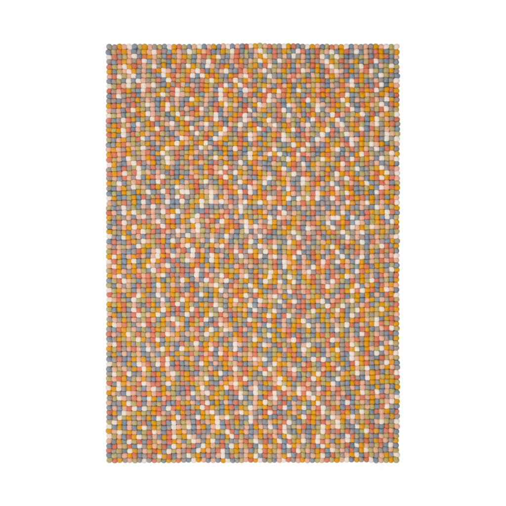 LIESE Felt Ball Rectangle Rug in Pastels - MyFelt | Milola