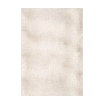 LINEA Felt Ball Rectangle Rug in White Cream - MyFelt | Milola