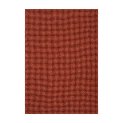 LORA Felt Ball Rectangle Rug in Red - MyFelt | Milola