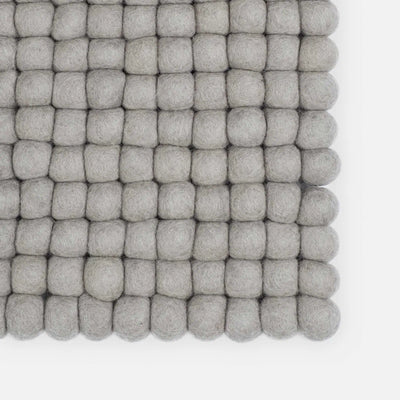 LUIS Rectangle Rug - Felt Ball in Grey - Myfelt | Milola