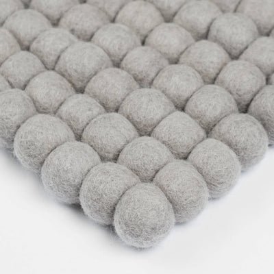 LUIS Rectangle Rug - Felt Ball in Grey - Myfelt | Milola