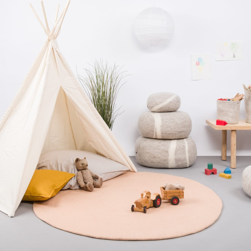 MERLE Felt Ball Round Rugs - Myfelt | Milola