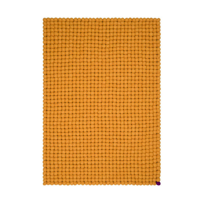 OCHRE Yelllow Big One Felt Ball Rectangular Rugs - Myfelt | Milola