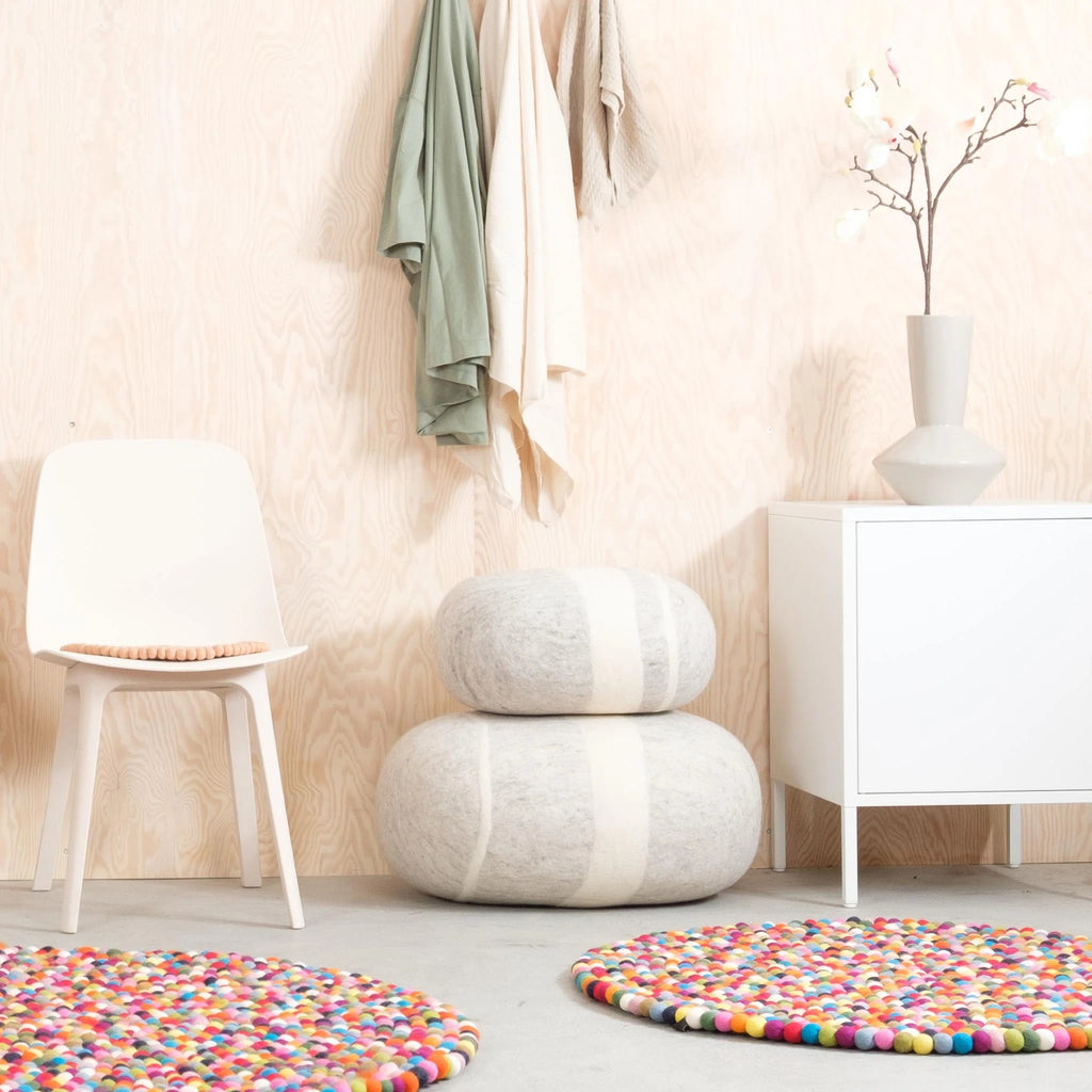 BELA Felt Pebble Pouf - Minimalist Design - Myfelt | Milola