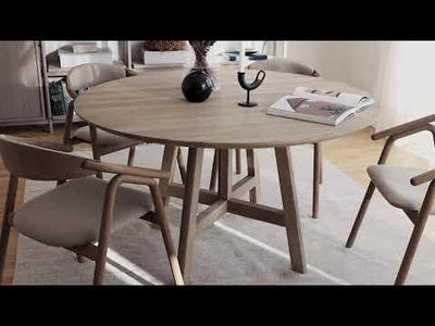 OPTIC Wood Extendable Round Dining Table - Kristensen Kristensen | Milola