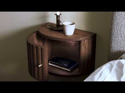 VELVET Ribbed Wooden Nightstand