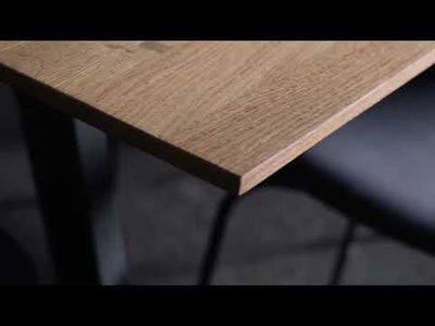 Flex Solid Wood Dining Table with Black Wood Legs