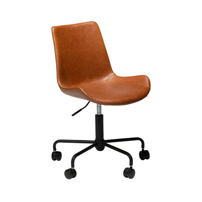HYPE - Office Chair with Vintage Light Brown - Leather - Danform | Milola